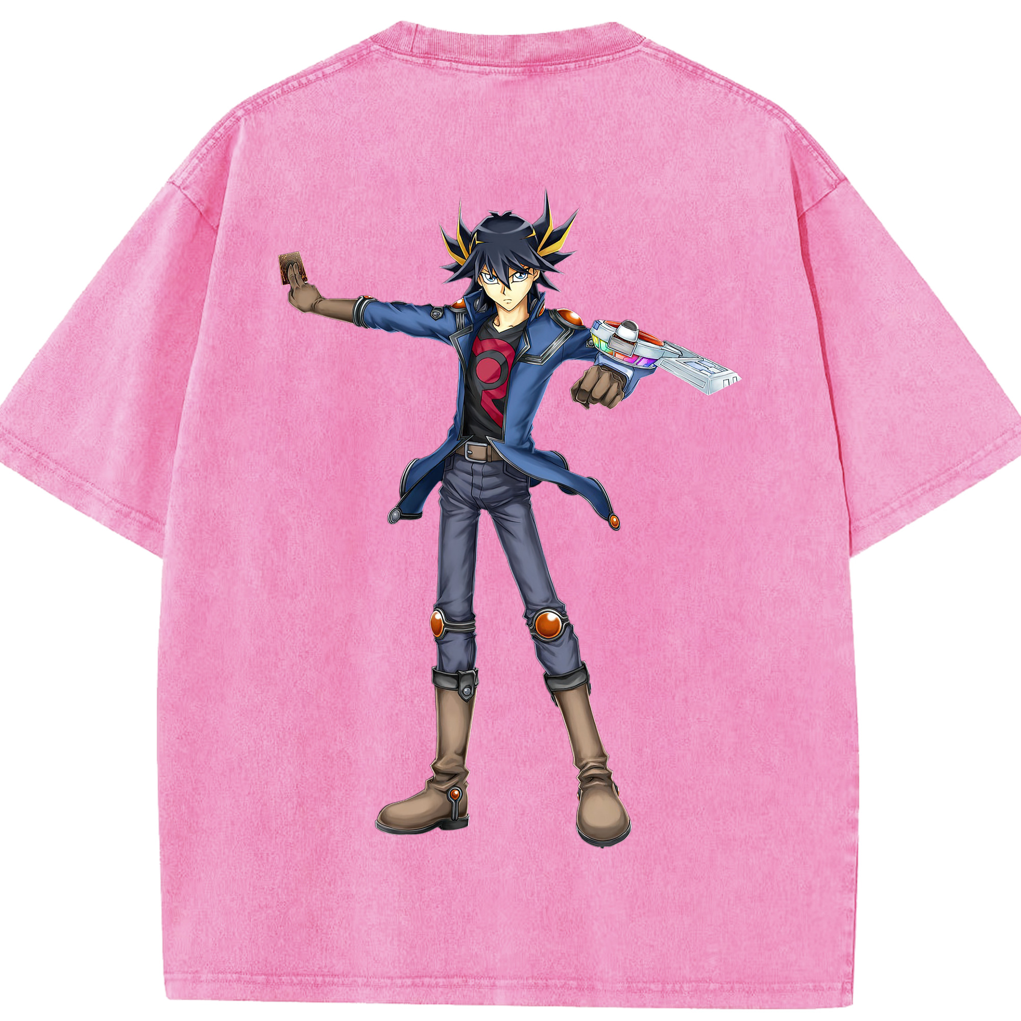 （画像用） 遊☆戯☆王 Yu-Gi-Oh! 綿100% ヴィンテージ風 半袖Tシャツ（背面プリント）